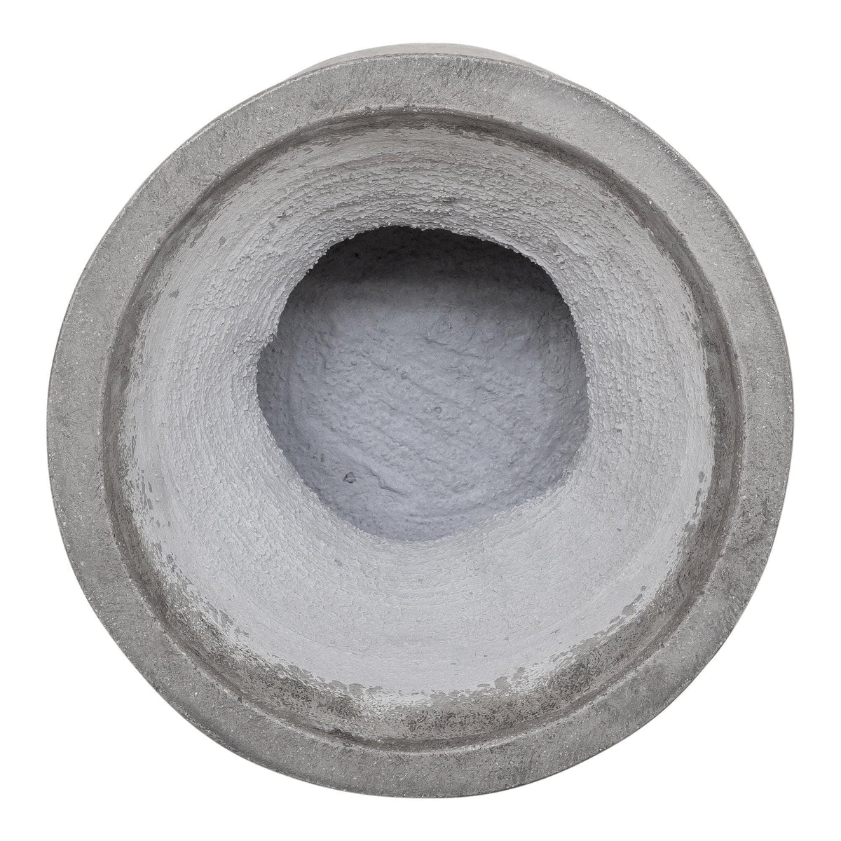 Hourglass Gray Concrete Outdoor Stool - Detail View | Bone & Brass