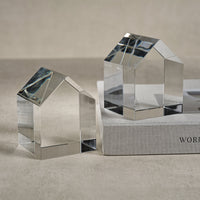 House Crystal Glass Décor Bookends, Set 2 - Detail View | Bone & Brass