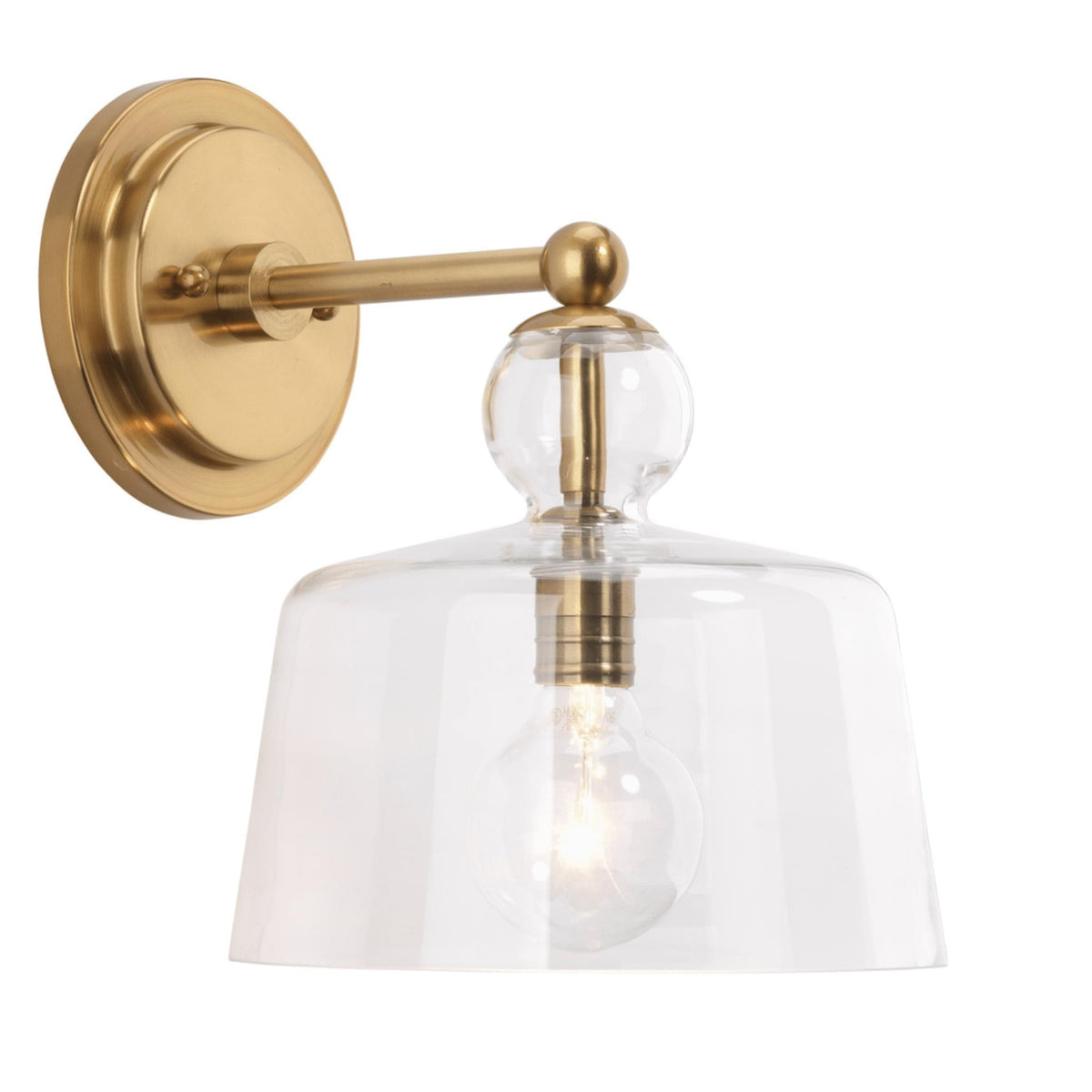 Hudson Brass Wall Sconce - Sconce Detail | Bone & Brass