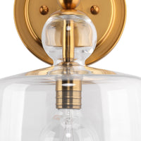 Hudson Brass Wall Sconce - Sconce Close Up | Bone & Brass