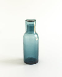 Handblown Hammered Glass Carafe with Lid