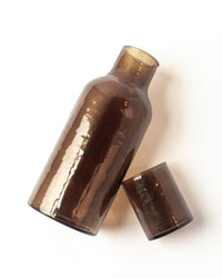 Handblown Hammered Glass Carafe with Lid