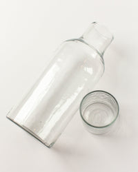 Handblown Hammered Glass Carafe with Lid