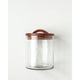 Hammered Glass Canisters with Wood Lid