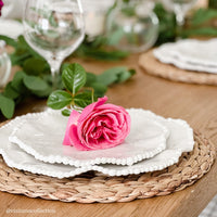 VIDA Alegria White Salad Plate Set of 4 - Plate Detail | Bone & Brass