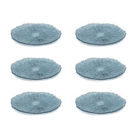 Icy Sapphire Glass Dinner Plates, Set of 6 - Plate View | Bone & Brass