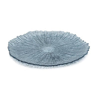 Icy Sapphire Glass Dinner Plates, Set of 6 | Bone & Brass