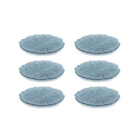 Icy Sapphire Glass Salad Plates, Set of 6 - Plate View | Bone & Brass
