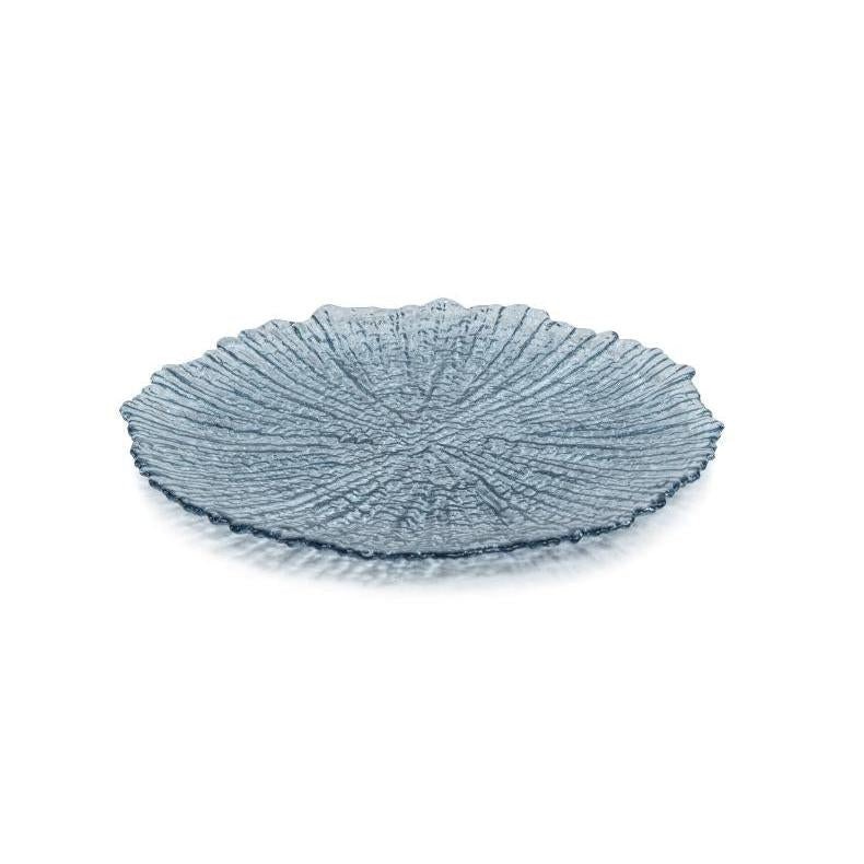 Icy Sapphire Glass Salad Plates, Set of 6 | Bone & Brass