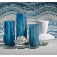 Indigo Blue Glass Vase - Vase Detail | Bone & Brass