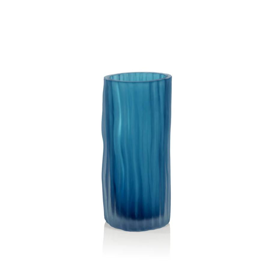 Indigo Blue Glass Vase | Bone & Brass