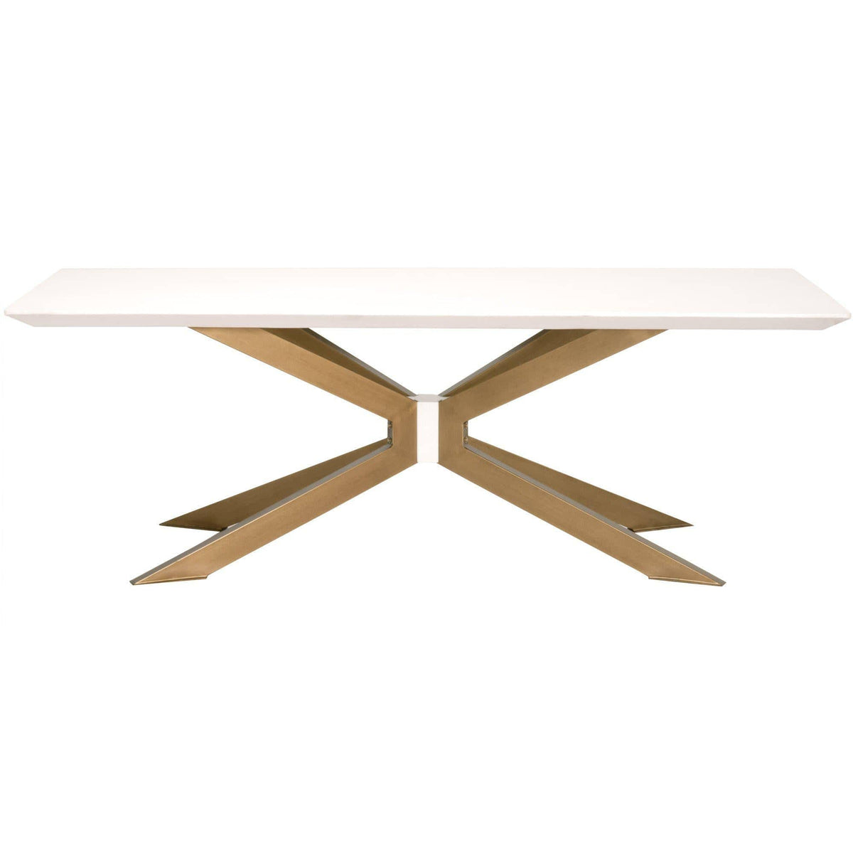 Irene Ivory Concrete Rectangle Dining Table