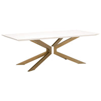 Irene Ivory Concrete Rectangle Dining Table