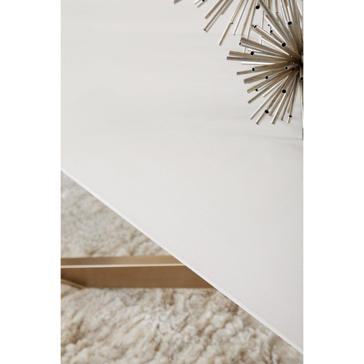 Irene Ivory Concrete Rectangle Dining Table