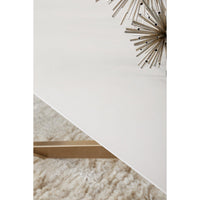 Irene Ivory Concrete Rectangle Dining Table