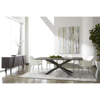 Irene Gray Concrete Rectangle Dining Table - Table Side View | Bone & Brass