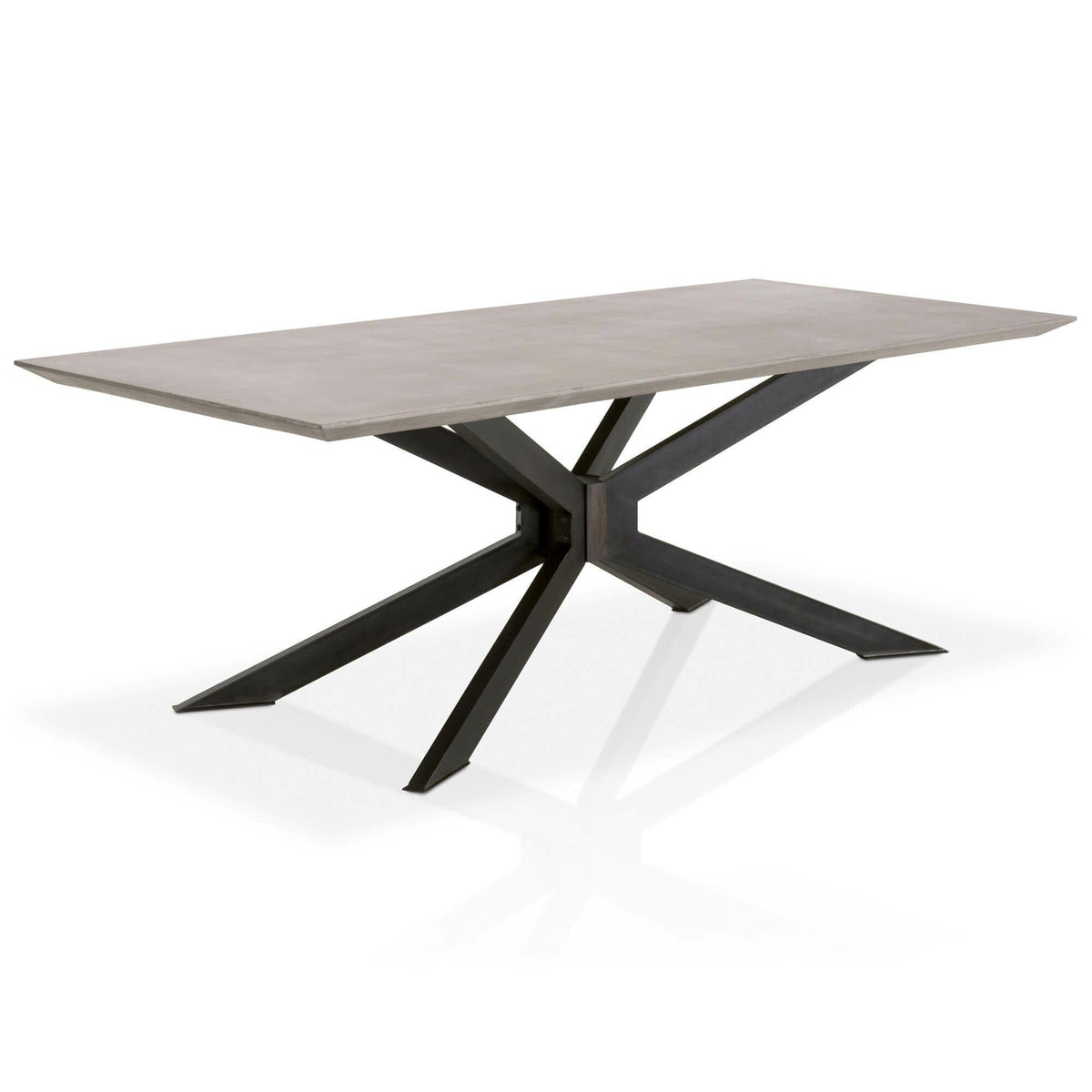 Irene Gray Concrete Rectangle Dining Table - Table Top View | Bone & Brass