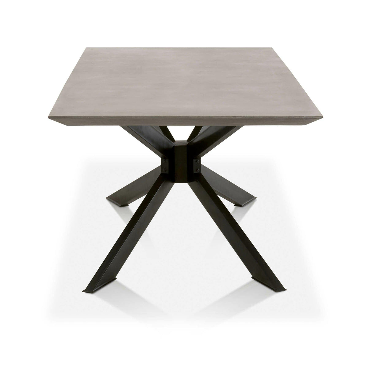 Irene Gray Concrete Rectangle Dining Table - Table Detail | Bone & Brass