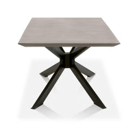 Irene Gray Concrete Rectangle Dining Table - Table Detail | Bone & Brass