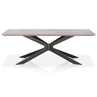 Irene Gray Concrete Rectangle Dining Table | Bone & Brass