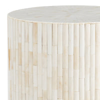 Isabelle Bone Side Table with fluted bone details and natural textures.