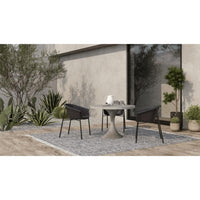 Isadora Cement Outdoor Dining Table - Table Side View | Bone & Brass