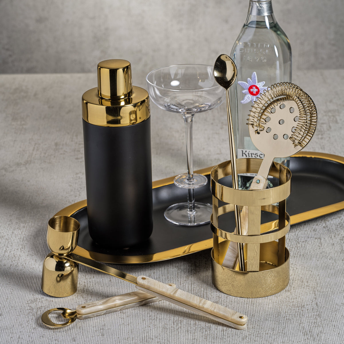 Islington Gold 5-Piece Bar Tool Set - Bar Tool Detail | Bone & Brass