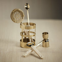 Islington Gold 5-Piece Bar Tool Set - Tool Handle Detail | Bone & Brass