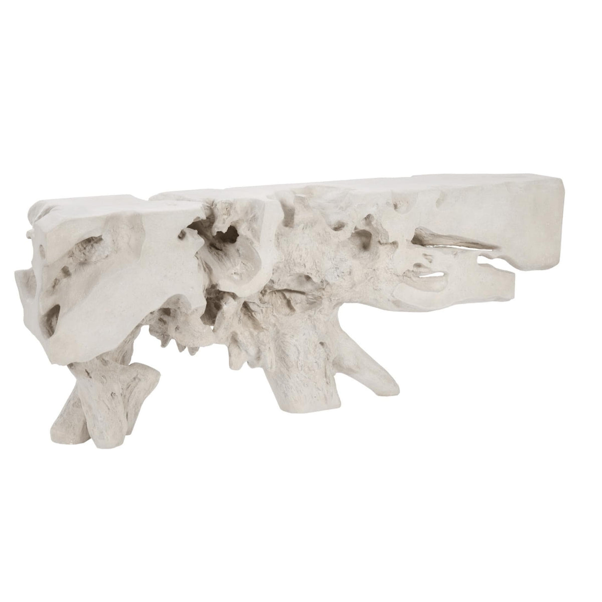Ivory Freeform Console Table | Bone & Brass