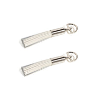 Ivory Leather Tassel Nickel Bottle Openers, Set 2 - Bar Set Detail | Bone & Brass