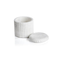 Ivory Marble Lidded Apothecary Jar | Bone & Brass