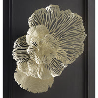 Ivory Metal Flower Wall Art, Medium - Wall Decor Frame Detail | Bone & Brass