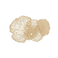 Ivory Metal Flower Wall Art, Medium | Bone & Brass