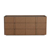 Jamille Cognac Leather 6-Drawer Dresser - Dresser Side View | Bone & Brass