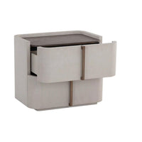 Jamille Cream Nightstand - Nightstand Drawer Detail | Bone & Brass