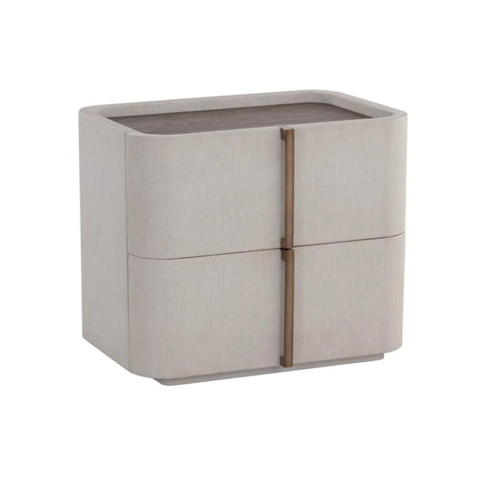Jamille Cream Nightstand | Bone & Brass