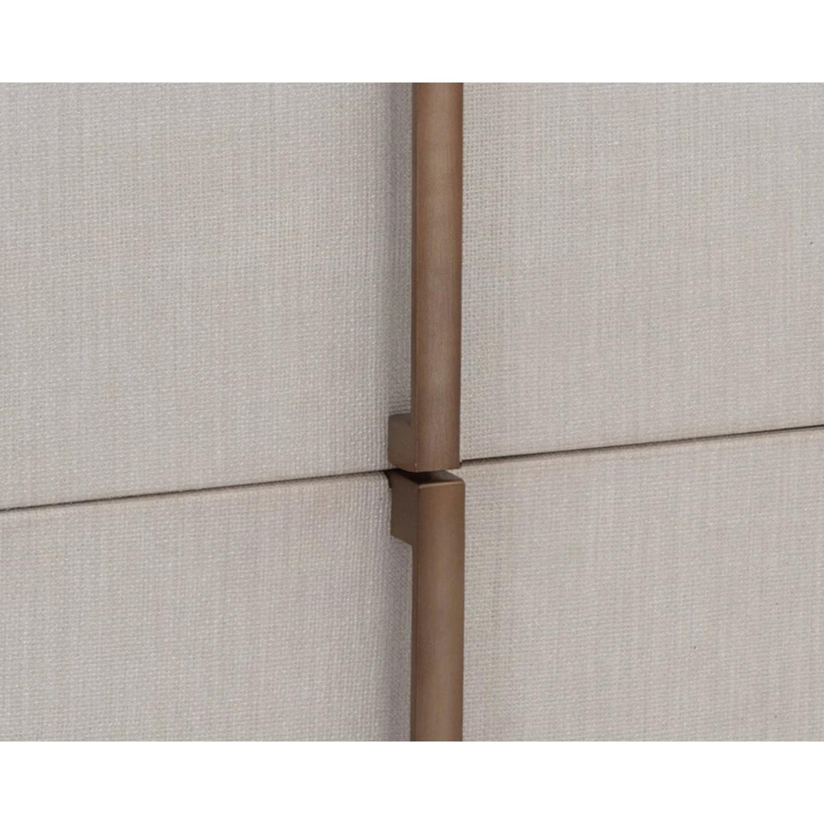 Jamille Cream Nightstand - Nightstand Side View | Bone & Brass