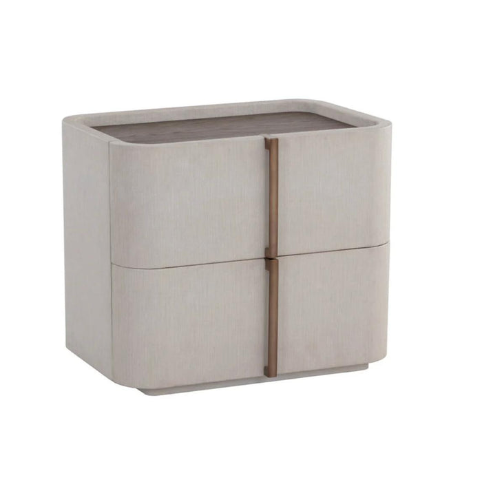 Jamille Cream Nightstand | Bone & Brass