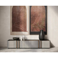 Jamille Cream Media & Storage Cabinet - Sideboard Side View | Bone & Brass