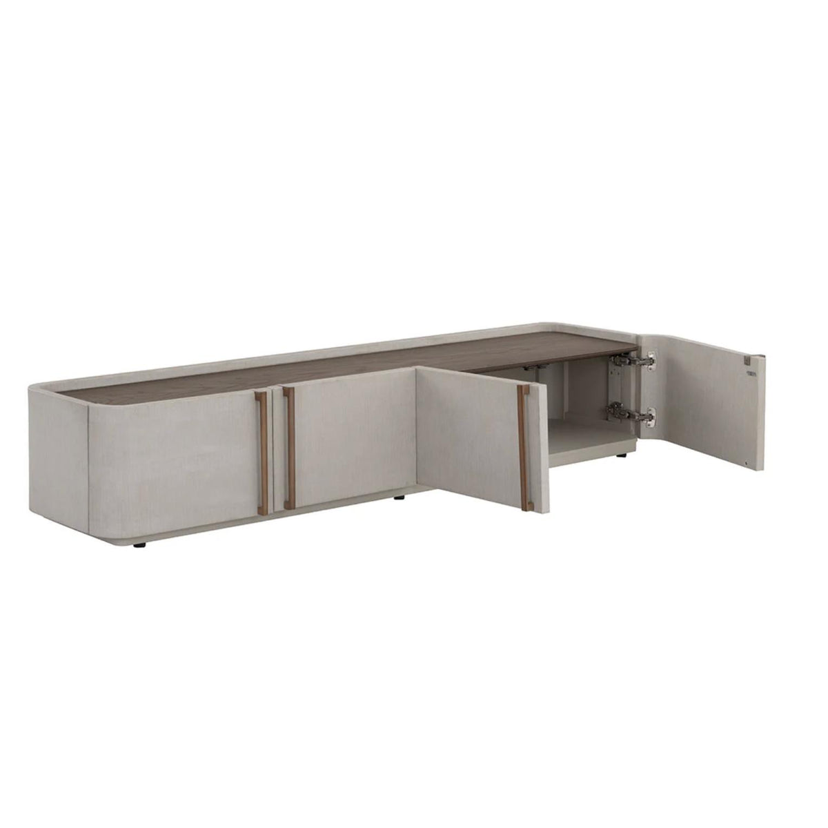 Jamille Cream Media & Storage Cabinet - Sideboard View | Bone & Brass