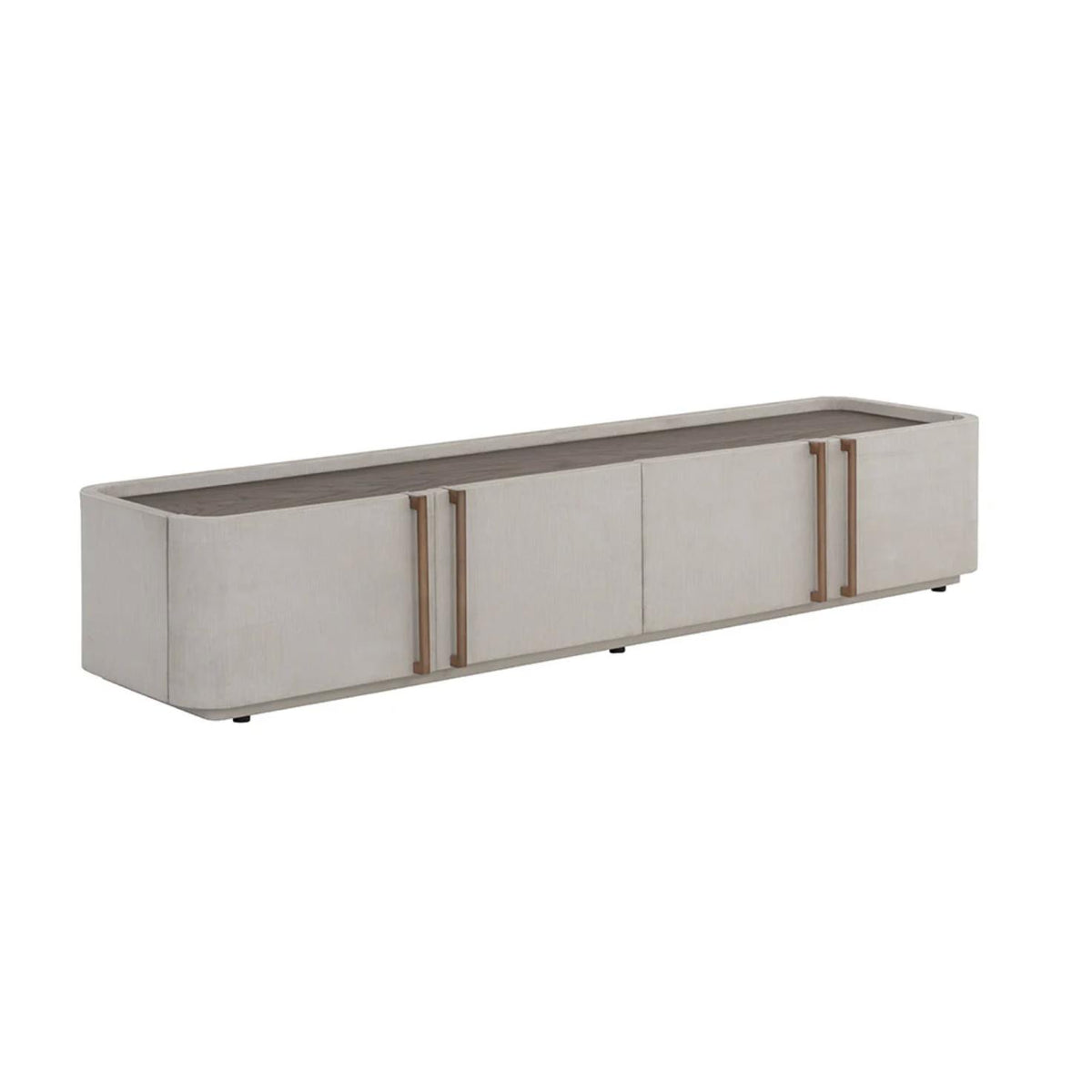 Jamille Cream Media & Storage Cabinet | Bone & Brass