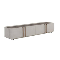 Jamille Cream Media & Storage Cabinet | Bone & Brass