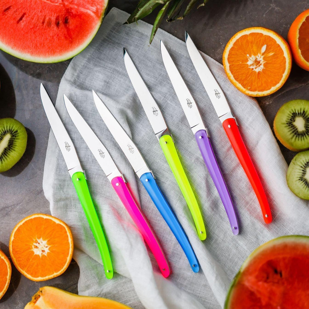 Jean-Michel Wilmotte Set 6 Steak Knives Full Acrylic Handle