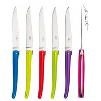 Jean-Michel Wilmotte Set 6 Steak Knives Full Acrylic Handle
