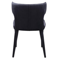 Jennaya Dining Chair Black - Chair Upholstery Detail | Bone & Brass
