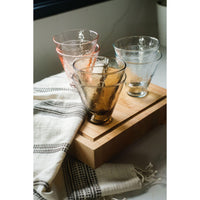 Handblown Hammered Funneled Glasses | Set of 2