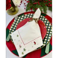 Christmas Bow Napkin Ring, Set 4 - Ring Side View | Bone & Brass