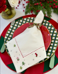 Christmas Bow Napkin Ring, Set of 4