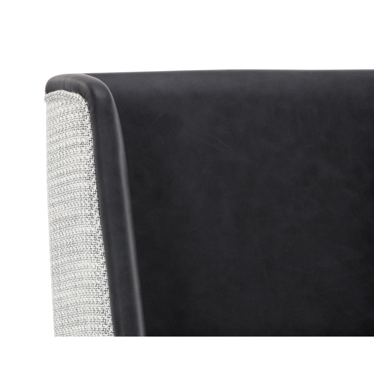 Joplin Counter Stool - Cantina Black|Vera White Pepper - Stool Side View | Bone & Brass