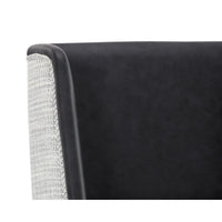 Joplin Counter Stool - Cantina Black|Vera White Pepper - Stool Side View | Bone & Brass